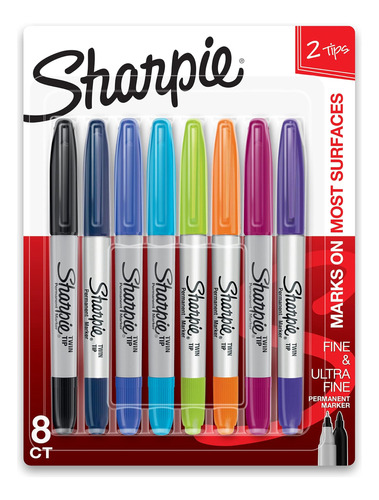 Sharpie Twin Tip Surtido, Paquete De 8