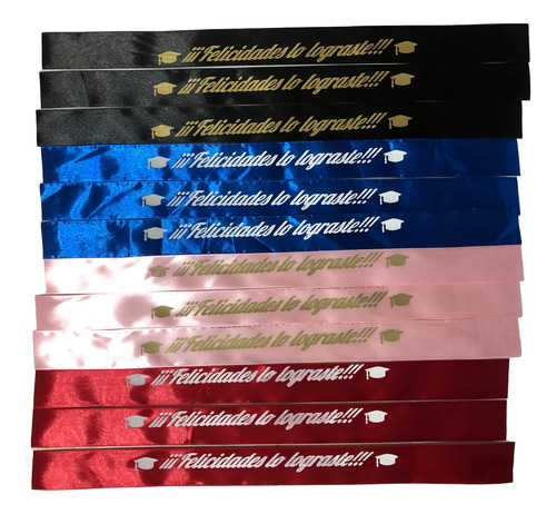 Liston Con Frases Ideal Para Tus Regalos O Ramos De Flores Rojo Negro Rosa Blanco Lo Lograste