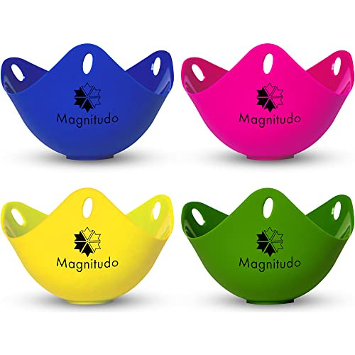 Silicone Egg Poaching Cups Easy 4pcs Release And Cleani...