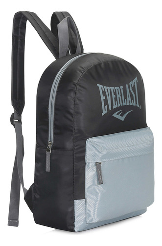 Mochila Urbana Everlast 16059 Color Negro Diseño De La Tela Lisa