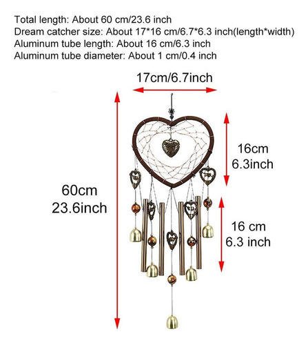 Campanas De Viento En De Corazón Dream Catcher Wind Chimes I