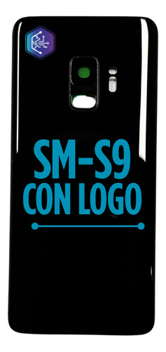 Tapa Trasera Para Samsung S9 Negra Con Lente Camara Oem Negro Con Lente Camara Y Logo
