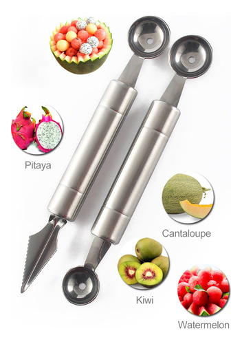 Cuchara Melon Baller De Acero Inoxidable Para Decoración De