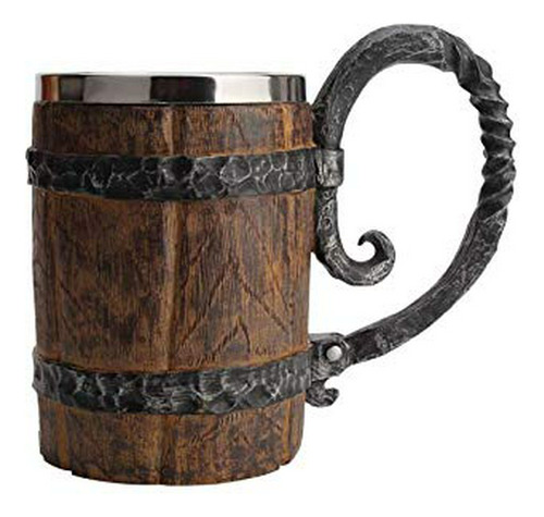Wooden-barrel Beer Mug,650 Ml Stainless Steel Cup,bucket Sha