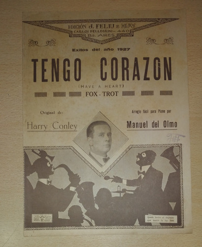 Partitura Tengo Corazón Fox Trot Harry Conley M. Del Olmo