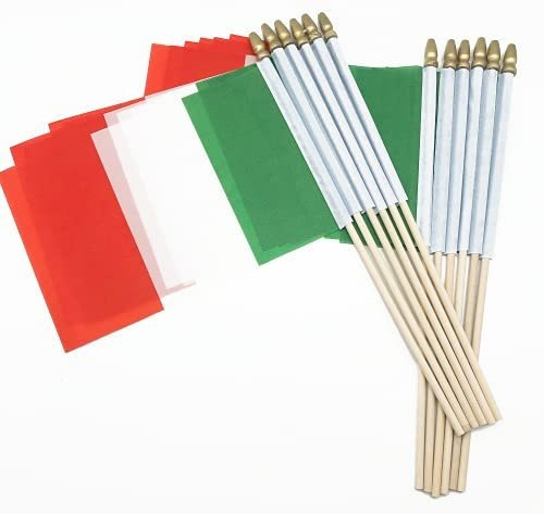 Bandera De Xcfh Paquete De 25 Banderas De Italia Mini Bander