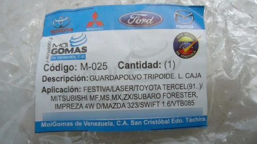 Goma Tripoide Lado Caja Suzuki Swift Gti 1.6 Toyota Tercel