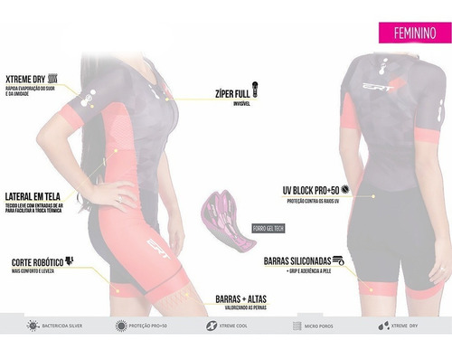 Imagem 3 de 5 de Macaquinho Ciclismo Fem New Elite Forro Gel - Novos Modelos