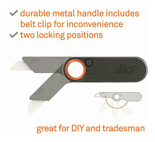 Slice 10562 Cuchillo De Utilidad Plegable, Hoja De Cerámica