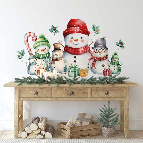 Decoracion Navidad Vinilo Autoadhesivo Stickers Nieve