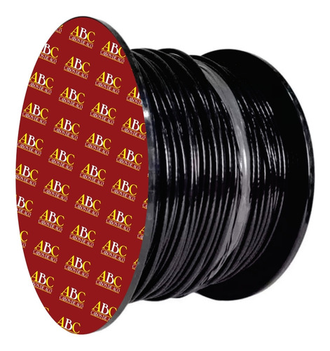 100mt Cabo Aço 1/8 6x19 Preto Policoated Academia Resistente