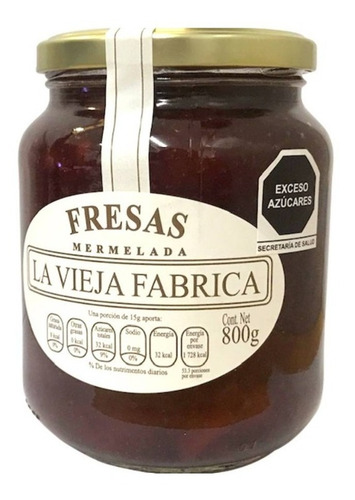 Mermelada De Fresa La Vieja Fabrica Tradicional De 800 Grs
