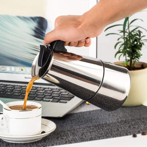 Will Ml Portable Café Cafetera Moka Pot De Acero Inoxidable