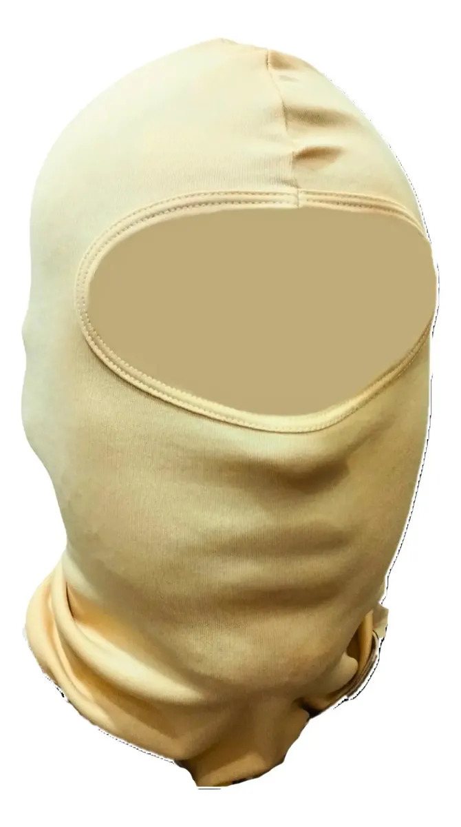Toca Ninja Balaclava Mascara Motoqueiro Frio Intenso Inverno Cor Bege Desenho Lisa