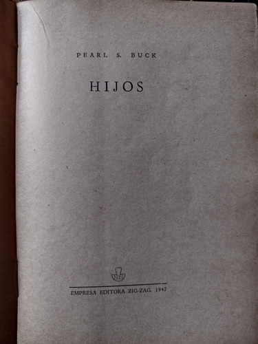 Hijos De Pearl S. Buck - Zig - Zag (Usado)