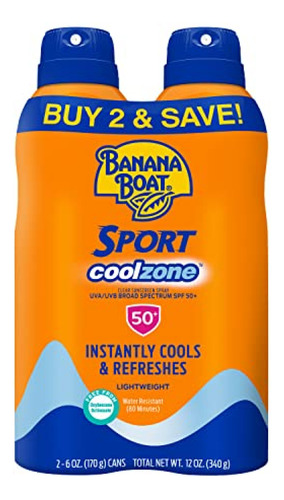 Spray Protector Solar Banana Boat Sport Cool Zone Spf 50 | S