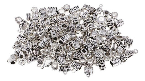 120 Unidades De Plata Plateado Bails Para La Del Collar