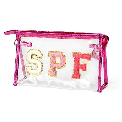 Neceser Cosmético Preppy Patch Spf Varsity Letter Aesthe