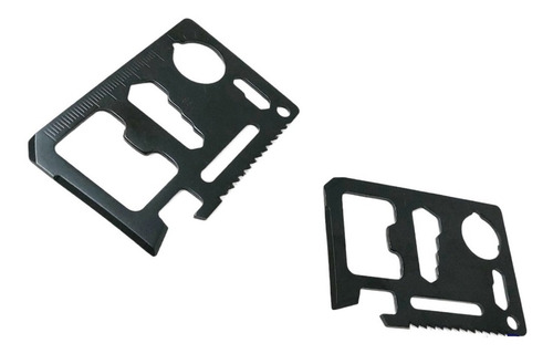 Imagen 7 de 7 de Tarjeta De Supervivencia 11 Funciones Acero Negro Con Funda