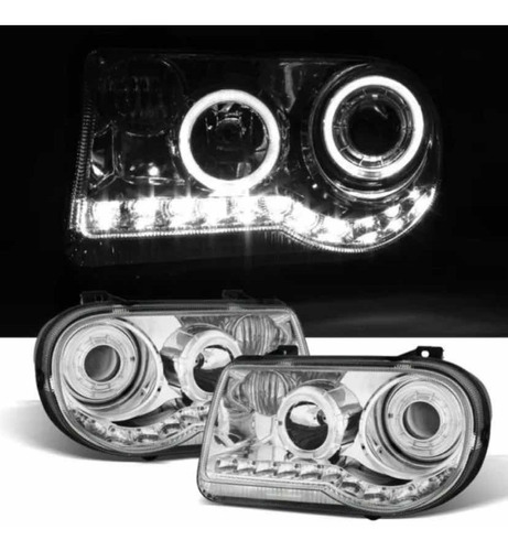 Faros Led Chrysler 300c 2005 2006 2007 2008 2009 10 Cromados