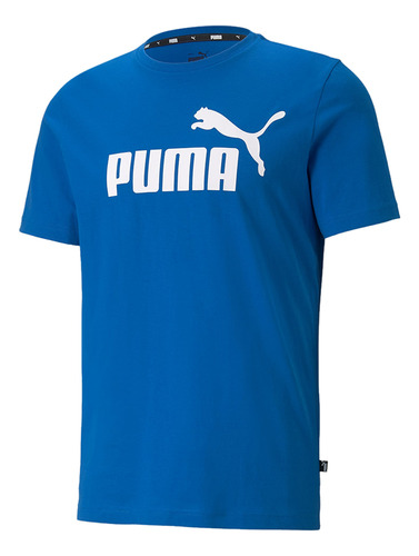 Camiseta Puma Ess Logo Tee Hombre-azul