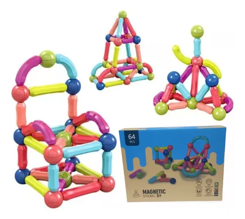 comprar Bloques De Construcción De Juguetes Magnéticos  64 Psc