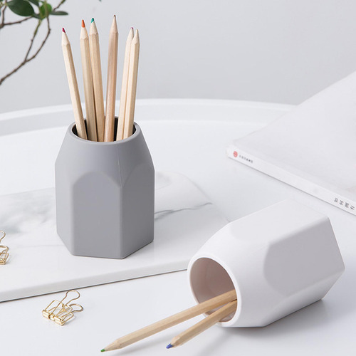 Portalápices, Soporte Para Maquillaje, Antideslizante, Gris