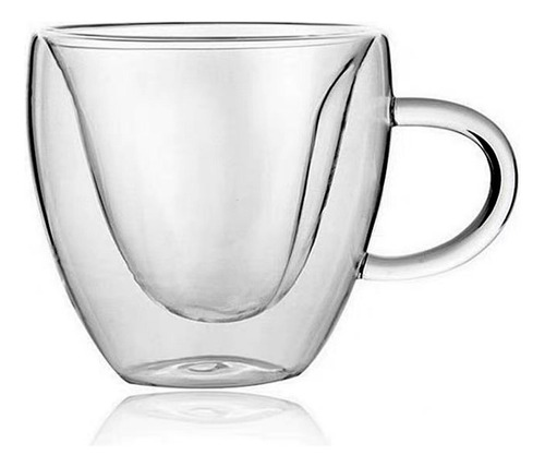 Alta Taza De Café De Pared Doble De Borosilicato