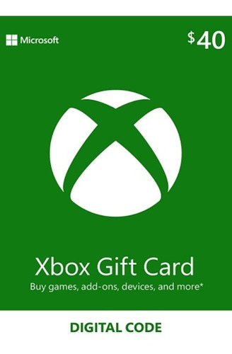 Tarjeta Digital - Xbox Gift Card 40 Usd - Solo Cuenta Eeuu 