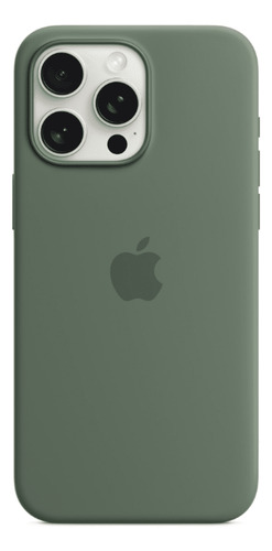 Case Silicone Magsafe Capa iPhone 15 Pro Max Verde Cipreste