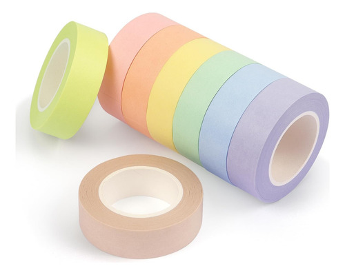 Hutou 8 Rollos De Cinta Washi Cinta Adhesiva Washi De Colore