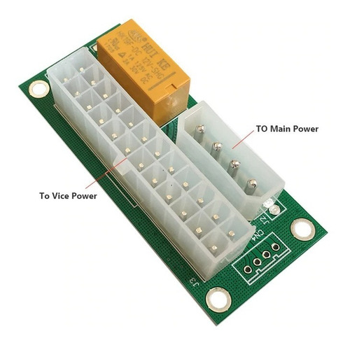 Imagen 6 de 7 de Add2psu Molex + Relay - Conectar 2 Fuente Minería Rig Sata E