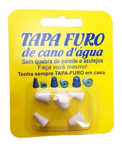 Tapa Furo Para Cano De Água C/ 5 Unids. Tamanhos Diferentes