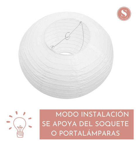 Imagen 3 de 10 de Pantalla De Papel Lampara Globo Decoración Hogar Y Eventos