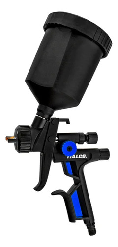 Pistola Pintura Gloss 2 Hvlp 1,3mm Copo Preto 600ml Italco