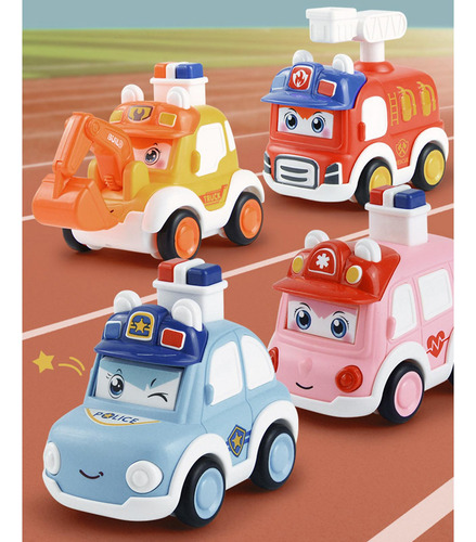 Press And Go-juguetes Educativos Para Coche, Ambulancia