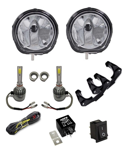 Farol Auxiliar Palio G3 2007 Chicote Rele Botao Led Kit