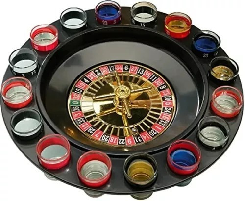 Ruleta Casino Shots Vasos Bar Diversion Juego De Fiesta