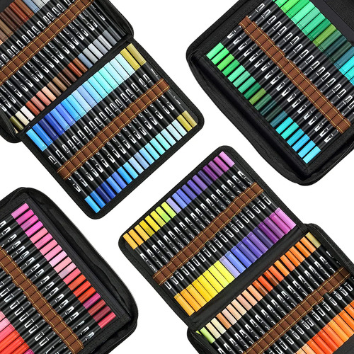 Rotuladores En Caja De Polipropileno De 100 Colores Con Punt