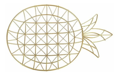 Cesto Aramado De Abacaxi Organizador Decorativo Gold Orb