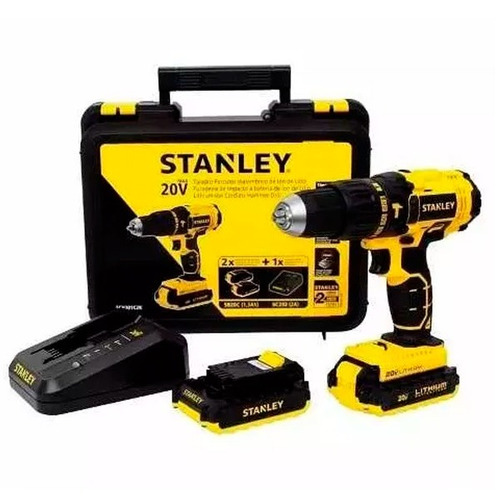 Taladro Percutor Atornillador Inalambrico Litio 20v Stanley