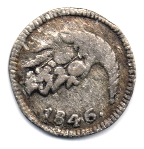 1/4 De Real 1846 Popayán Cuartillo Nueva Granada Plata