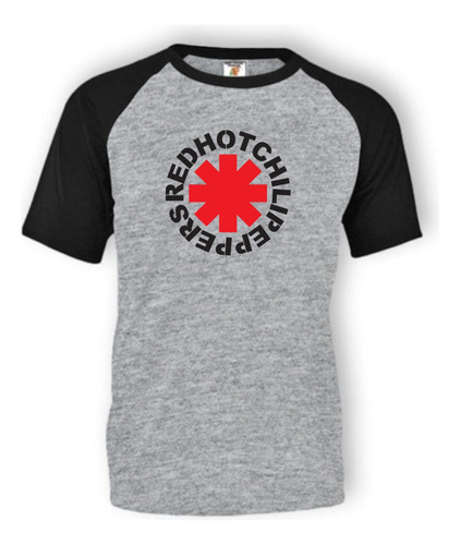 Remera Gris Ranglan Sublimada Red Hot Chili Peppers