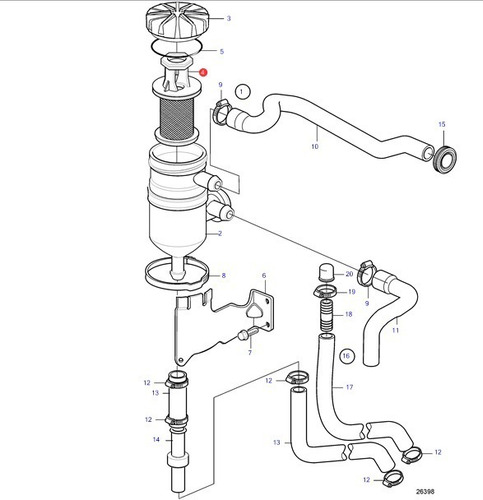 3584145 Filtro De Respiro / Suspiro Volvo Penta D4 / D6 / D9