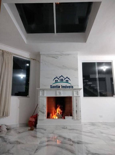 Imagem 1 de 7 de Sobrado Em Condomínio Com 03 Suítes, Ambas Com Closet, Lareira, Mármore, 02 Vagass À Venda, 415 M² - Quinta Da Baroneza Ii - Bragança Paulista/sp - So0437