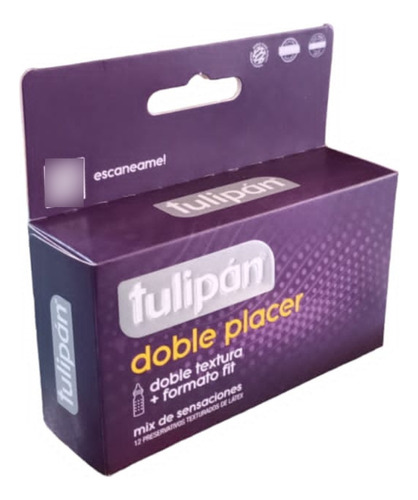 Preservativos Tulipán Doble Placer Caja X 12 Unid. Discreto