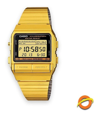 Reloj Casio Digital Db-380g-1 Cronometro Agenda Hora Doble