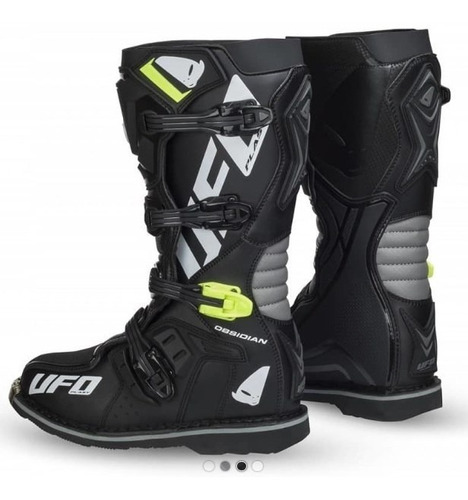 Botas Ufo Adulto Obsidian Motocross Atv Negra Off Road