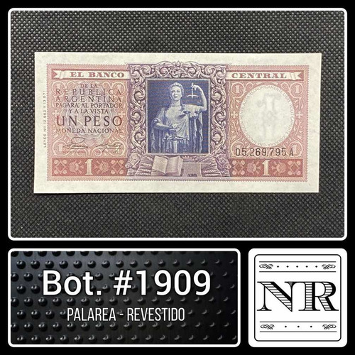 Argentina - 1 $ M$n - Año 1952 - Bot. #1909 - P | R