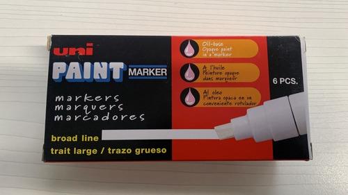 Marcador Negro Uni Paint Xp-30 (caja Con 6 Piezas)